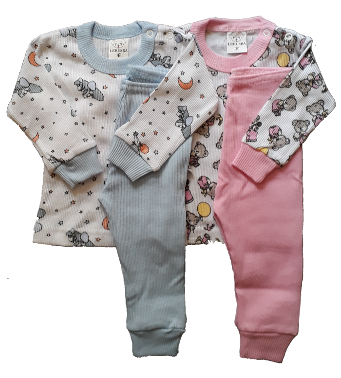 360 -  Conjunto Canelado Camiseta com Calça - RN-P-M-G